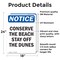 Signmission Conserve The Beach Stay Off The Dunes, 18 in W x Rectangle, Vinyl Decal OS-2PACK-NS-D-1824-V-10792 - alternate 3